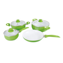 Hot Sale White Color Ceramic Coating Cookware Set